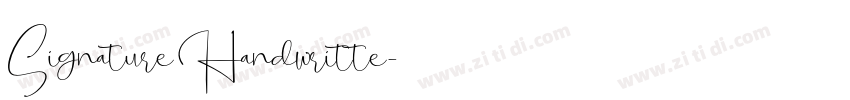 Signature Handwritte字体转换